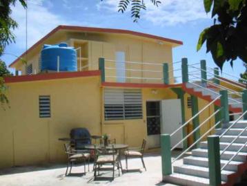 The patio and rear entrances